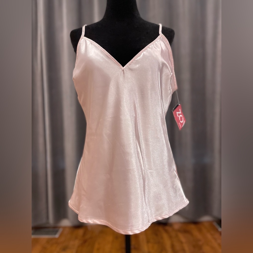 Peachy Pink satin camisole